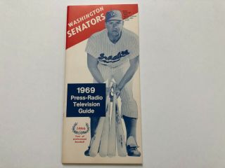 1969 Washington Senators Baseball Press,  Radio,  Tv Guide Frank Howard