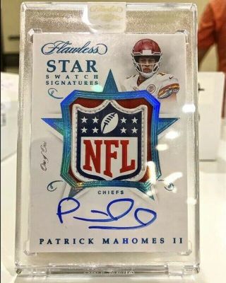 2018 Flawless Football Star Swatch Signatures Patrick Mahomes Ii One Of One
