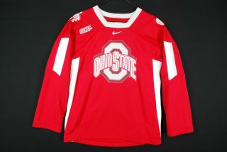 Nike Ohio State Buckeyes Hockey Jersey OSU Red Home Youth Boys Medium 2