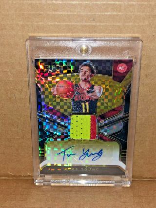 2018 19 Select Black Prizm Xfractor Rpa Rookie Patch Auto Trae Young 1/10
