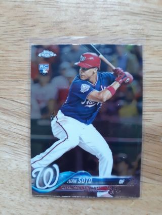 Juan Soto 2018 Topps Chrome Update Rookie Card Hmt55 Rc Nationals