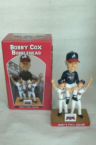 Bobby Cox " Final Season " Atlanta Braves Bobbing Bobble Head Doll W/ Box