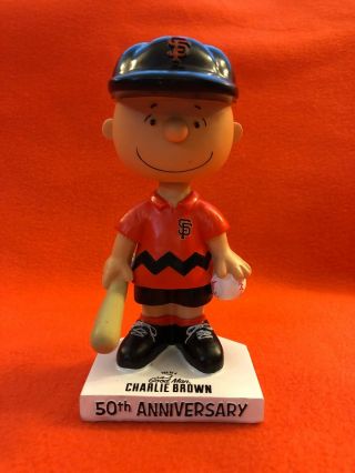 Bobblehead Charlie Brown Peanuts Sf San Francisco Giants Nib Sga 7/22/17