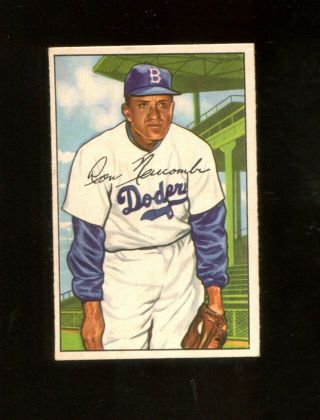 1952 Bowman Don Newcombe 128 Exmt Scc2504