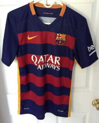 Nike Dri - Fit Barcelona Fc Luis Suarez 9 Soccer Jersey Mens Size Small