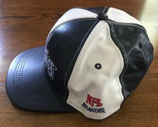 Vintage Dallas Cowboys Modern Leather Snapback Hat Cap Made In USA NFL Branded 2