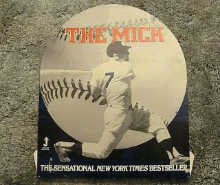 " The Mick " 1985 Cardboard Advertising Display Mickey Mantle Ny Yankees Baseball