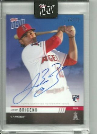 2019 Topps Now Road To Opening Day Jose Briceno On Card Rc Auto 22/49 Od - 177b