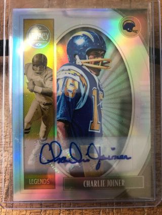 2019 Panini Legacy Legends - San Diego Charger Great Charlie Joiner Prizm Auto
