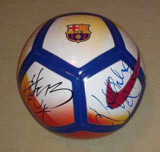 Ronaldinho & Rafael Marquez Signed Autographed Barcelona Proof Mexico Brasil