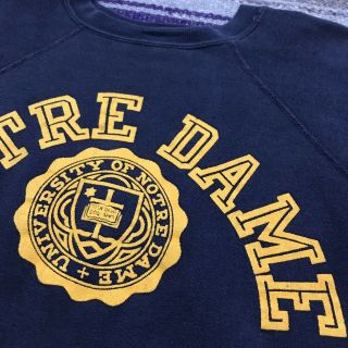 Vtg 60s Champion Sweatshirt Notre Dame S/M Pullover Crewneck University 3