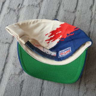 Vintage England Patriots Splash Snapback Hat by Logo Athletic Cap 90s 5