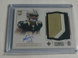 R5244 - Kenny Stills - 2013 National Treasures - Rookie Autograph Patch - 3/25