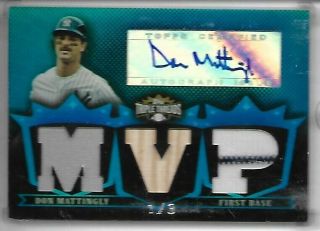 2007 Topps Triple Threads Don Mattingly Autograph Game Sapphire 1/3 Yankees