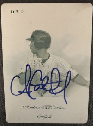 Andrew Mccutchen Signed 2007 Tristar Elegance Cyan Printing Plate 1/1 Autograph