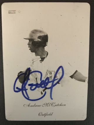 Andrew Mccutchen Signed 2007 Tristar Elegance Printing Plate 1/1 Autograph