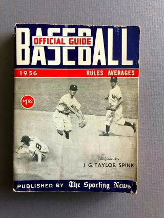 1956 The Sporting News Official Baseball Guide Publication Mickey Mantle/yankees