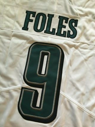 Nick Foles White All - Stitched Philadelphia Eagles Bowl Vii Jersey 9 Large