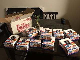 1986 Fleer Basketball Case With 11 Empty Boxes Last Price