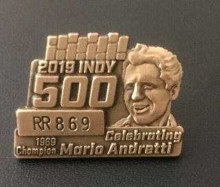 2019 Indianapolis 500 Bronze Badge - Mario Andretti - Indy Pin