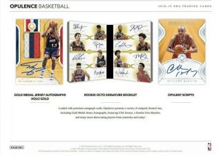 2018 - 19 Panini Opulence Basketball Hobby Box 3
