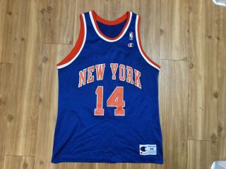 Vintage 90s Champion York Knicks Anthony Mason 14 Jersey Men’s Size 44