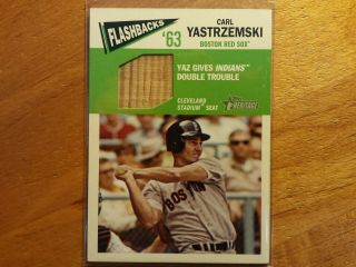 Carl Yastrzemski Boston Red Sox 2012 Topps Heritage Game Bat Relic Gu