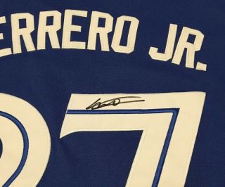 Vladimir Guerrero Jr.  Autographed Signed Blue Jays Jersey Jsa Witness Wp Auto