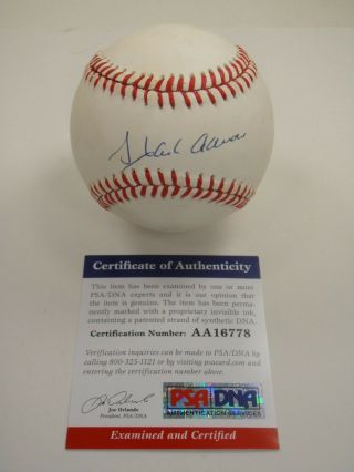 Hank Aaron Psa/dna Signed Official Nl Rawlings Baseball Autographed Hof