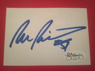 Ron Rivera Cut Index Card Autograph Jsa Bears Panthers Signed Auto