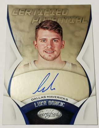 2018 - 19 Panini Certified Basketball Luka Doncic Certified Potential Auto