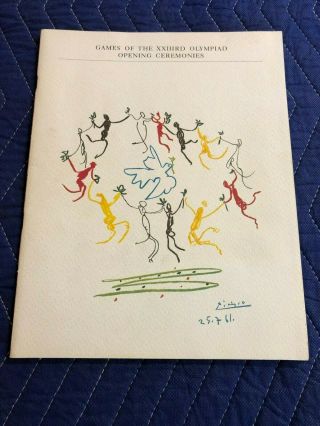 Program Opening Ceremony Olympic Games Los Angeles 1984 - Sticker - Guide