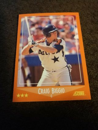 1988 Score Traded 103 Craig Biggio Astros Hall Of Fame Rookie