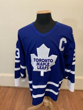 Men’s Vintage Nhl Ccm Toronto Maple Leafs Doug Gilmour 93 Jersey Sz Large