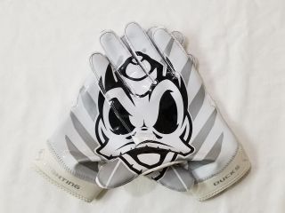 Oregon Fighting Ducks Football Team Issued Nike Game Worn Gloves Men 