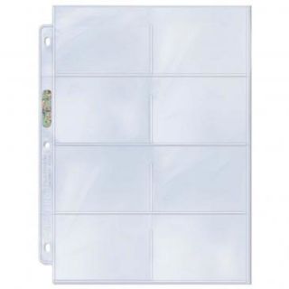 10 Loose Ultra Pro 8 Pocket Pages Coupon Organizer Storage Sleeve Card Holders