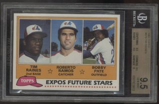 1981 Topps 479 Tim Raines Expos Future Stars Rc Rookie Bgs 9.  5 Gem