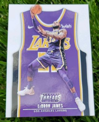 Lebron James 2018 - 19 Panini Threads Los Angeles Lakers Jersey - Purple