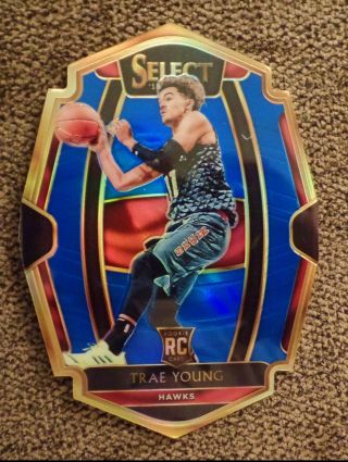 Trae Young Rc 2018 - 19 Panini Select Rookie Premier Level Blue Prizm /249 Hawks