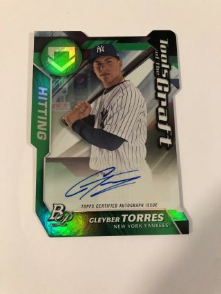 Gleyber Torres 2017 Bowman Platinum Tools Of The Craft Auto /35 Yankees Rc Sp