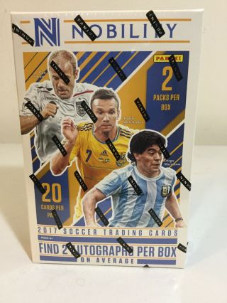 2017/18 Panini Nobility Soccer Hobby Box - 2 Autos Per Box
