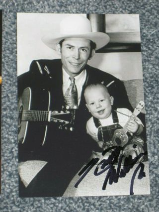 Singer Hank Williams Jr Signed 4x6 Young Photo Country Music Autograph 1a