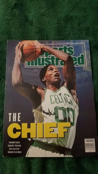 Robert Parish Celtics Autographed Si