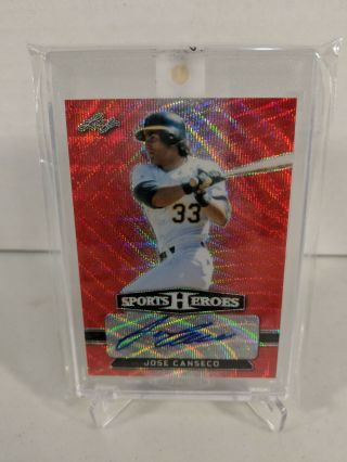 2018 Leaf Metal Sports Heroes Jose Canseco Auto /2 Oakland Athletics
