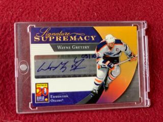 Wayne Gretzky Upper Deck Signature Supremacy Autograph Card /10