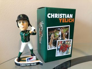 Christian Yelich Bobblehead W/box - Sga 6/21/19,  Greensboro Grasshoppers Baseball