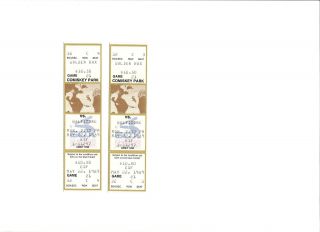 Chicago White Sox Vs Baltimore Orioles Baseball Tickets From 5/22/1989