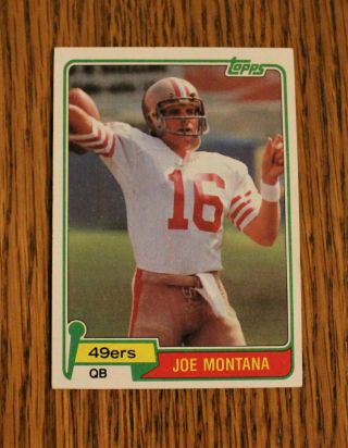 1981 Topps 216 Joe Montana San Francisco 49ers Nfl Hof Football Rookie Card