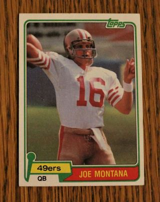1981 Topps 216 Joe Montana San Francisco 49ers NFL HOF Football Rookie Card 2