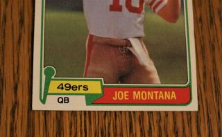 1981 Topps 216 Joe Montana San Francisco 49ers NFL HOF Football Rookie Card 4